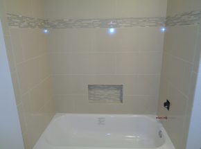 Shower Remodel Completed by Edmond Bathroom Remodel Expert Weber Home Improvement.