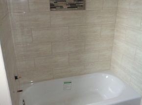 Shower Remodel Completed by Edmond Bathroom Remodel Expert Weber Home Improvement.